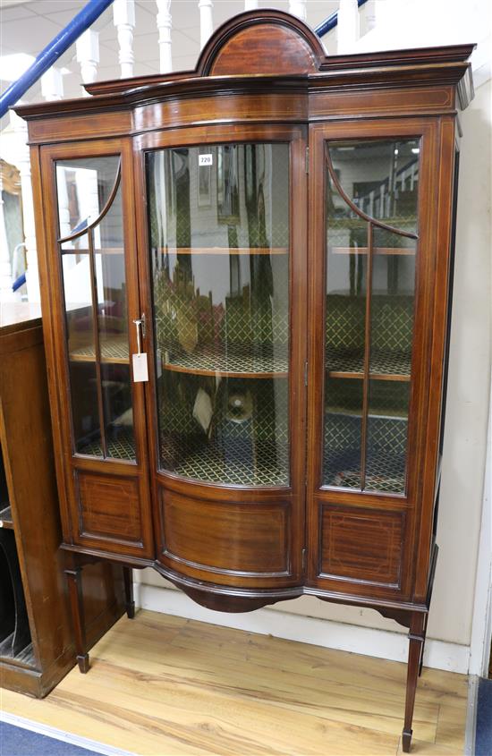 An Edwardian mahogany display cabinet, W.110cm